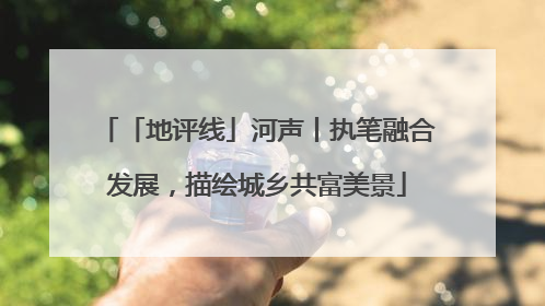 「地评线」河声丨执笔融合发展，描绘城乡共富美景