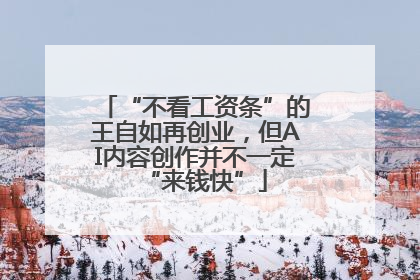 “不看工资条”的王自如再创业，但AI内容创作并不一定“来钱快”