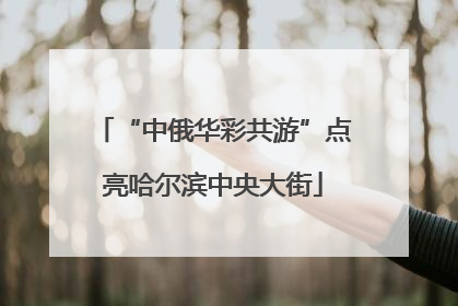 “中俄华彩共游”点亮哈尔滨中央大街