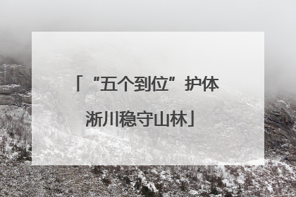 “五个到位”护体 淅川稳守山林