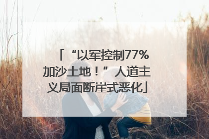 “以军控制77%加沙土地！”人道主义局面断崖式恶化