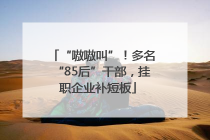“嗷嗷叫”！多名“85后”干部，挂职企业补短板