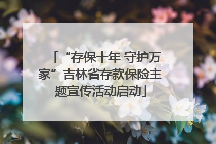 “存保十年 守护万家”吉林省存款保险主题宣传活动启动