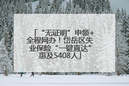 “无证明”申领+全程网办！岱岳区失业保险“一键直达”惠及5408人