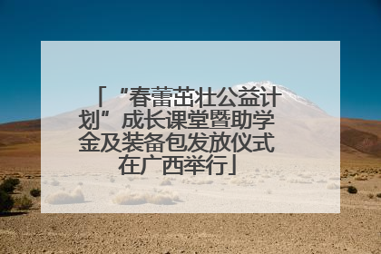 “春蕾茁壮公益计划”成长课堂暨助学金及装备包发放仪式在广西举行