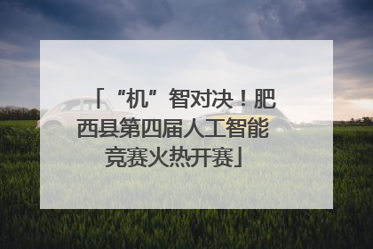 “机”智对决！肥西县第四届人工智能竞赛火热开赛