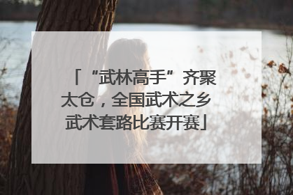 “武林高手”齐聚太仓，全国武术之乡武术套路比赛开赛