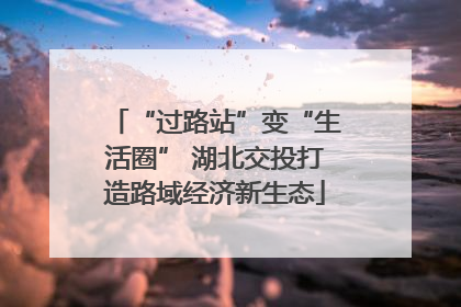“过路站”变“生活圈” 湖北交投打造路域经济新生态