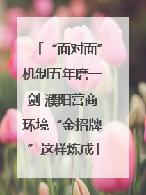 “面对面”机制五年磨一剑 濮阳营商环境“金招牌”这样炼成