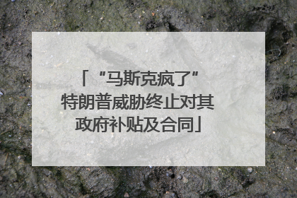 “马斯克疯了” 特朗普威胁终止对其政府补贴及合同