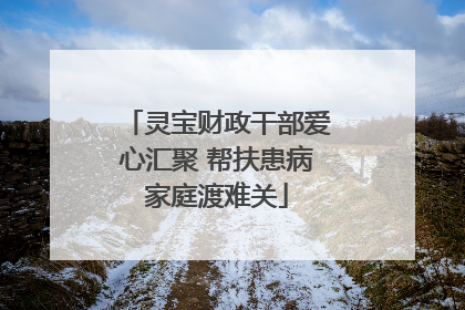 灵宝财政干部爱心汇聚 帮扶患病家庭渡难关