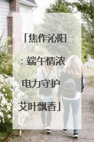 焦作沁阳：端午情浓 电力守护艾叶飘香