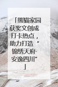 熊猫家园获奖文创成打卡热点，助力打造“锦绣天府·安逸四川”