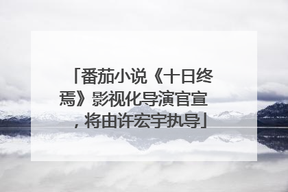 番茄小说《十日终焉》影视化导演官宣，将由许宏宇执导