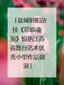 盐城射阳杂技《草原魂·顶》惊艳江苏省舞台艺术优秀小型作品调演