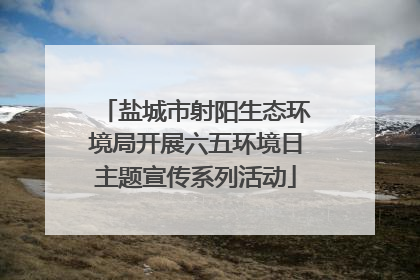 盐城市射阳生态环境局开展六五环境日主题宣传系列活动