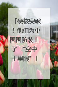 硬核突破！他们为中国国防装上了 “空中千里眼”