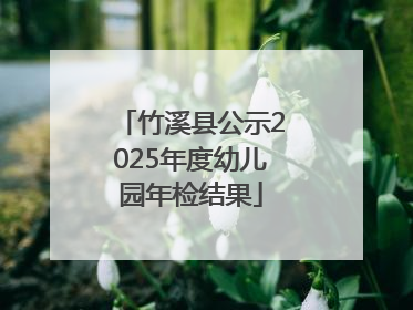 竹溪县公示2025年度幼儿园年检结果