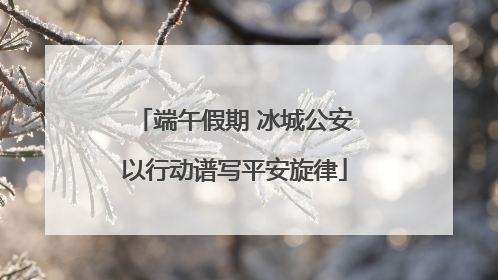 端午假期 冰城公安以行动谱写平安旋律