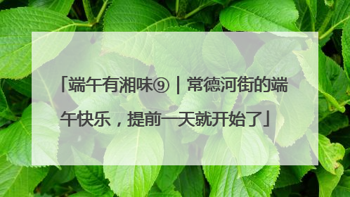 端午有湘味⑨｜常德河街的端午快乐，提前一天就开始了