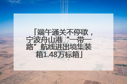 端午通关不停歇，宁波舟山港“一带一路”航线进出境集装箱1.48万标箱