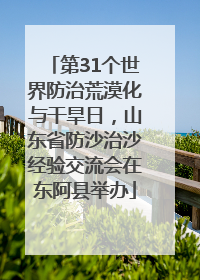 第31个世界防治荒漠化与干旱日，山东省防沙治沙经验交流会在东阿县举办