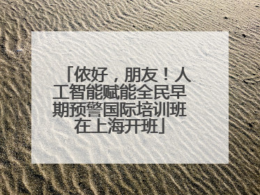 侬好，朋友！人工智能赋能全民早期预警国际培训班在上海开班