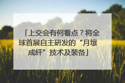 上交会有何看点？将全球首展自主研发的“月壤成纤”技术及装备