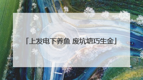 上发电下养鱼 废坑塘巧生金