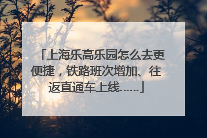 上海乐高乐园怎么去更便捷，铁路班次增加、往返直通车上线……