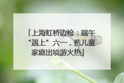 上海虹桥边检：端午“遇上”六一，携儿童家庭出境游火热