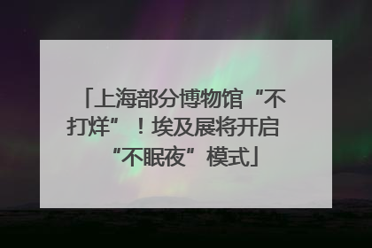 上海部分博物馆“不打烊”！埃及展将开启“不眠夜”模式