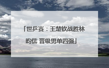 世乒赛：王楚钦战胜林昀儒 晋级男单四强