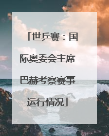 世乒赛：国际奥委会主席巴赫考察赛事运行情况