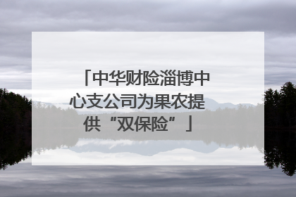中华财险淄博中心支公司为果农提供“双保险”