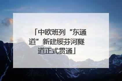 中欧班列“东通道”新建绥芬河隧道正式贯通
