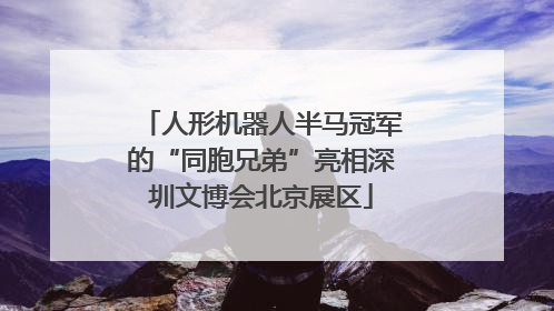 人形机器人半马冠军的“同胞兄弟”亮相深圳文博会北京展区