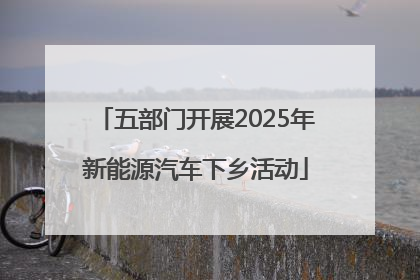 五部门开展2025年新能源汽车下乡活动