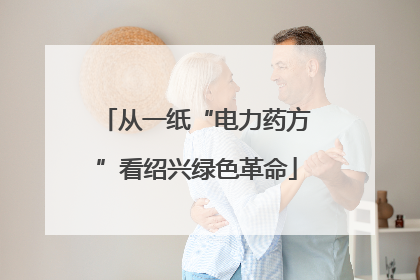 从一纸“电力药方”看绍兴绿色革命