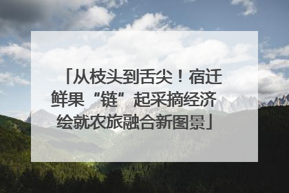 从枝头到舌尖！宿迁鲜果“链”起采摘经济绘就农旅融合新图景