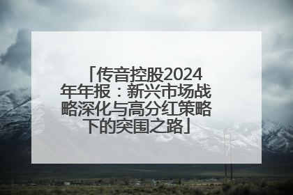 传音控股2024年年报：新兴市场战略深化与高分红策略下的突围之路