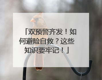 双预警齐发！如何避险自救？这些知识要牢记！