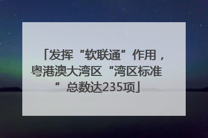 发挥“软联通”作用，粤港澳大湾区“湾区标准”总数达235项