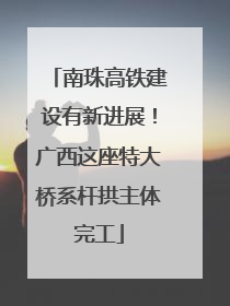 南珠高铁建设有新进展！广西这座特大桥系杆拱主体完工