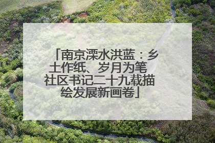 南京溧水洪蓝：乡土作纸、岁月为笔 社区书记二十九载描绘发展新画卷