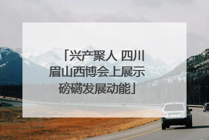 兴产聚人 四川眉山西博会上展示磅礴发展动能