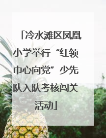 冷水滩区凤凰小学举行“红领巾心向党”少先队入队考核闯关活动
