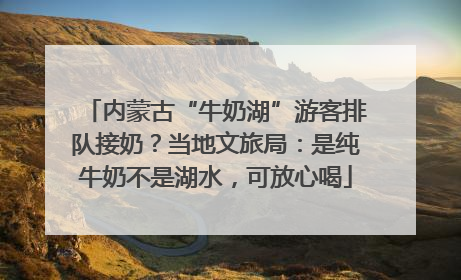 内蒙古“牛奶湖”游客排队接奶？当地文旅局：是纯牛奶不是湖水，可放心喝