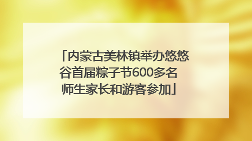 内蒙古美林镇举办悠悠谷首届粽子节600多名师生家长和游客参加