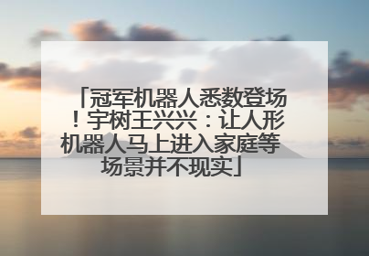 冠军机器人悉数登场！宇树王兴兴：让人形机器人马上进入家庭等场景并不现实